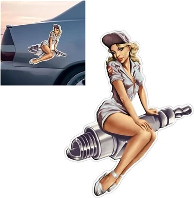 Stiker Pinup Vintage Gadis