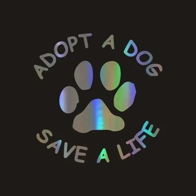 Mengadopsi anjing selamatkan stiker mobil hidup