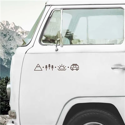 Stiker Mobil Karavan Camper Van