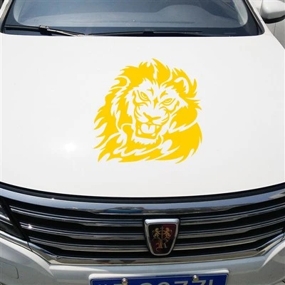 Stiker tempel mobil berpola binatang singa