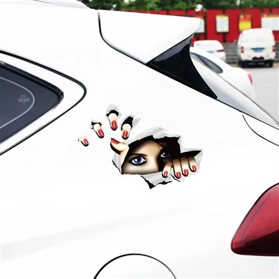 Dekorasi mobil mata cewek lucu