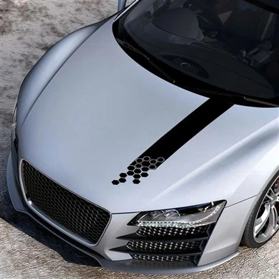 Car hood bonnet stiker gaya balap vinyl decal