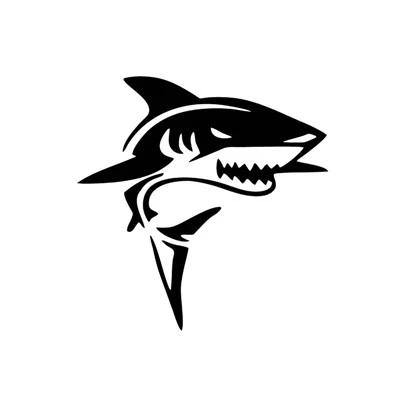 Stiker kreatif hiu hiu dekorasi