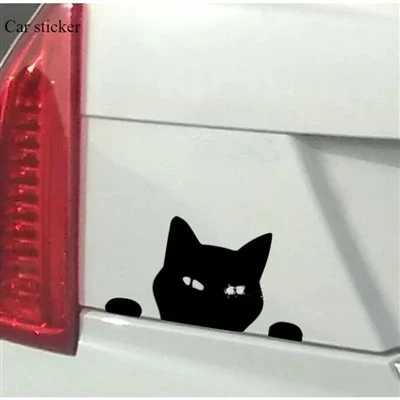 Stiker mobil Kartun Anime Waterproof Kucing Hitam