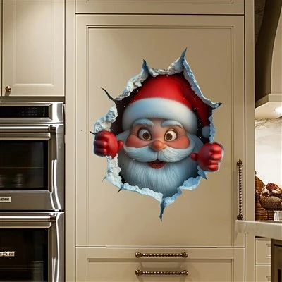 Stiker Dinding Santa Kreatif Natal