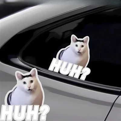 Chuh Cat Motorbike Sticker Meme Lucu untuk Mobil