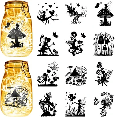 Stiker jendela kaca Fairy Angel
