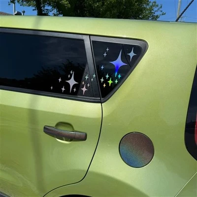 Bintang Stiker Tubuh Windows Mobil Holografik