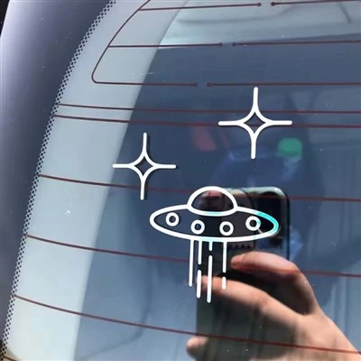 ET11361# UFO Space Alien Vinyl Decals