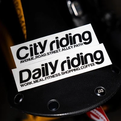 Stiker bingkai sepeda daily riding city