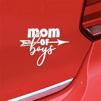 Stiker bumper jendela anak laki -laki dan ibu