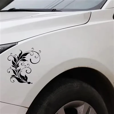 Stiker Jendela Seni Pusaran Daun
