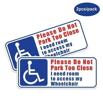 Jangan parkir terlalu dekat, membutuhkan stiker ruang angkasa