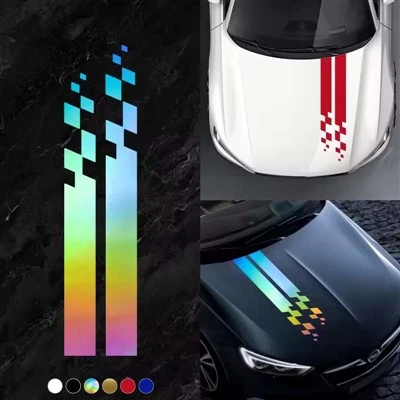 ET11363# Stiker mobil sport hood universal