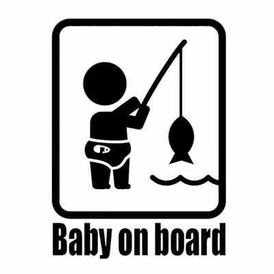Etie Fun Stiker memancing bayi yang dipersonalisasi