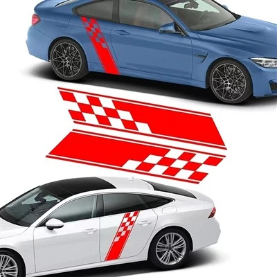 Stiker Bodi Mobil Gaya Balap ETIE