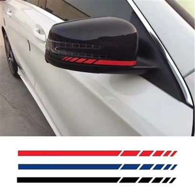 Stiker mobil untuk garis depan spion stripe