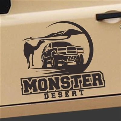 Stiker tempel mobil gaya gurun Sahara