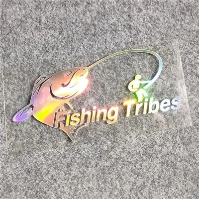Memancing dengan memancing stiker pemancing memancing