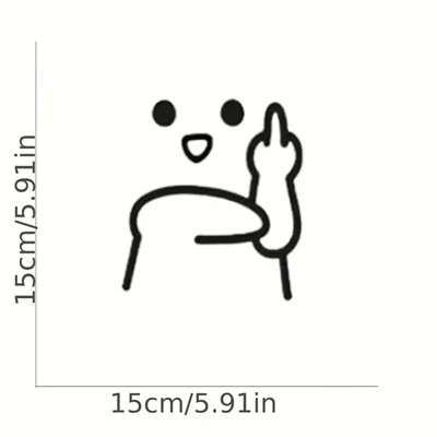 Stiker emoji garis yang menyenangkan dan lucu