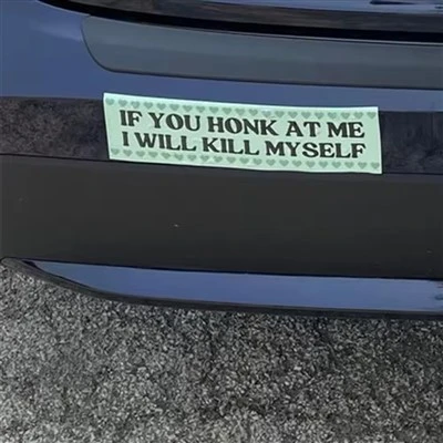 Stiker Mobil Kata Kartun Lucu