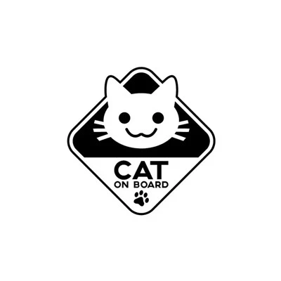 Kucing stiker mobil vinil lucu di atas kapal
