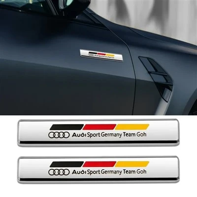 Stiker logam stripe mobil Jerman