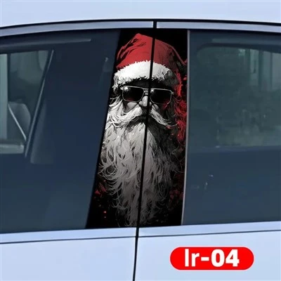 Grafiti stiker mobil Santa Claus yang lucu
