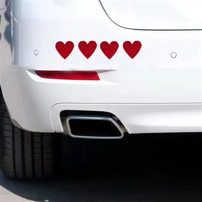 Stiker Mobil Reflektif Bentuk Hati