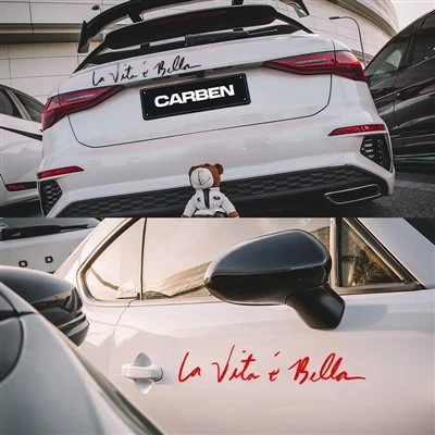 Stiker mobil reflektif la vita e bella