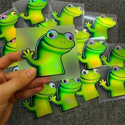 Stiker sepeda motor kadal meme untuk jendela mobil