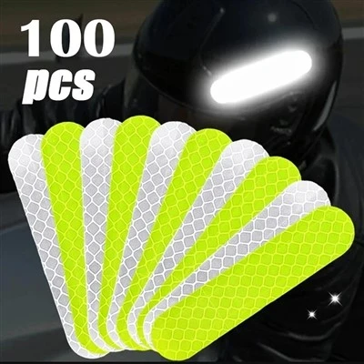 Motorcycl Helmet Safety Warning Stiker Reflektif