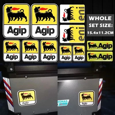 Stiker Sepeda Motor AGIP ENI oli untuk sepeda motor