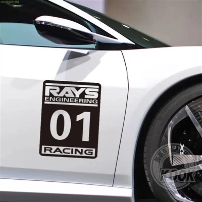 Sinar No.1 Decals Stiker Mobil Balap untuk Pintu