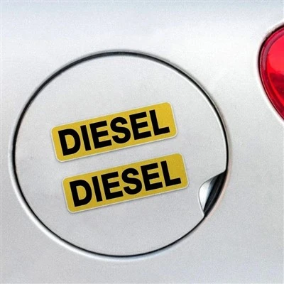 Pengingat diesel hanya stiker tutup bahan bakar