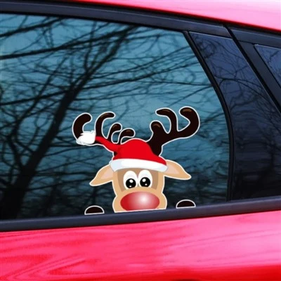 Santa Sticker untuk jendela belakang mobil