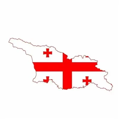 Stiker Peta Bendera Republik Georgia