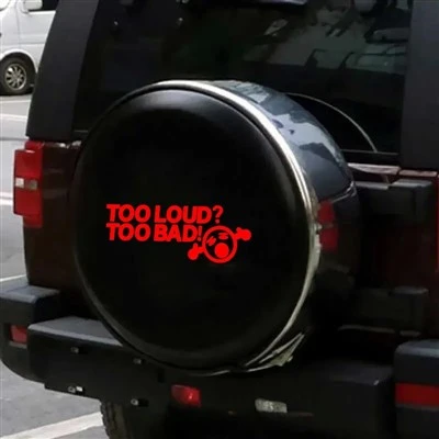Terlalu keras jendela mobil stiker lucu