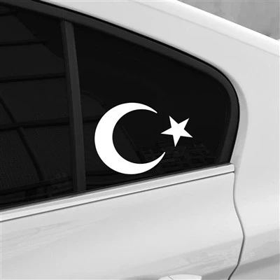 Stiker mobil Bulan dan Bintang Turki