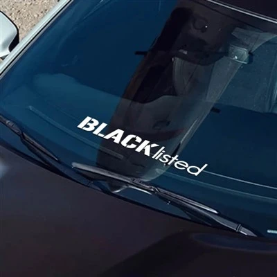 Stiker mobil tahan air vinyl reflektif hitam terdaftar