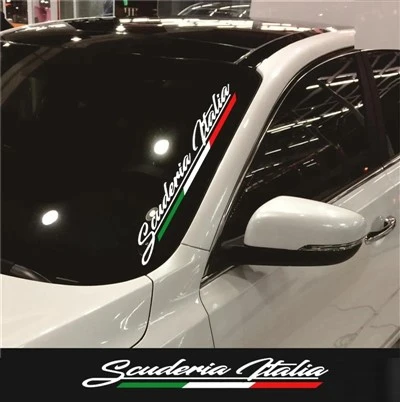 Stiker kaca depan untuk fiat 500 abarth alfa romeo