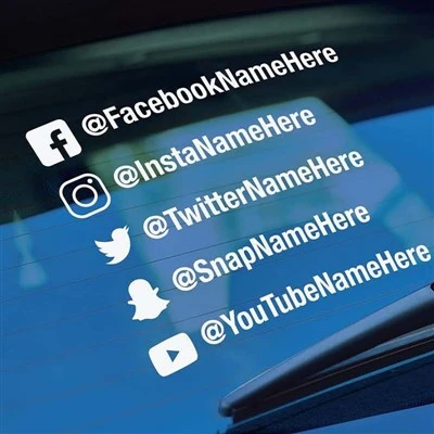 Stiker Die Cut Media Sosial Kustom