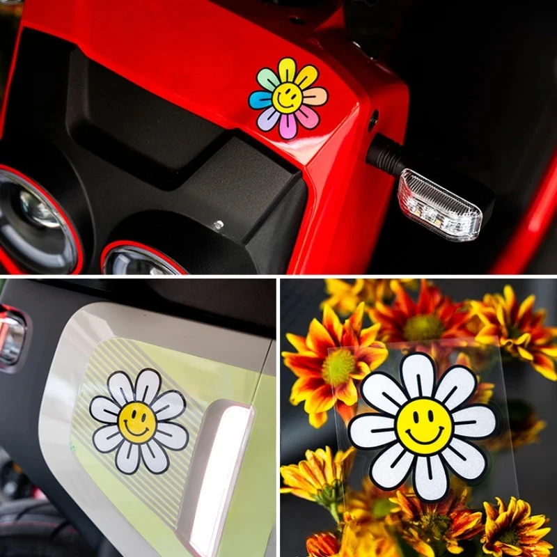 Smiling Chrysanthemum Face Motorcycle Stickers price
