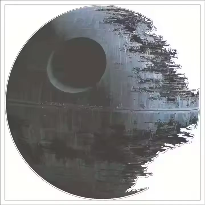 Starwars dinding stiker Death Star Art Decals