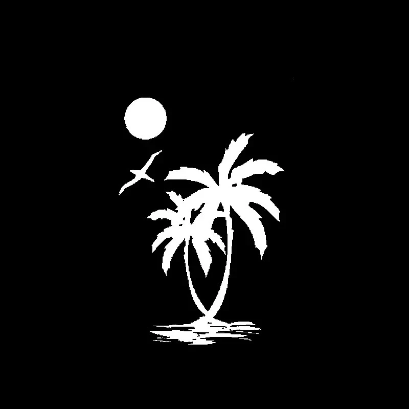 Sun Palm Tree Beach Car Sticker suppliers