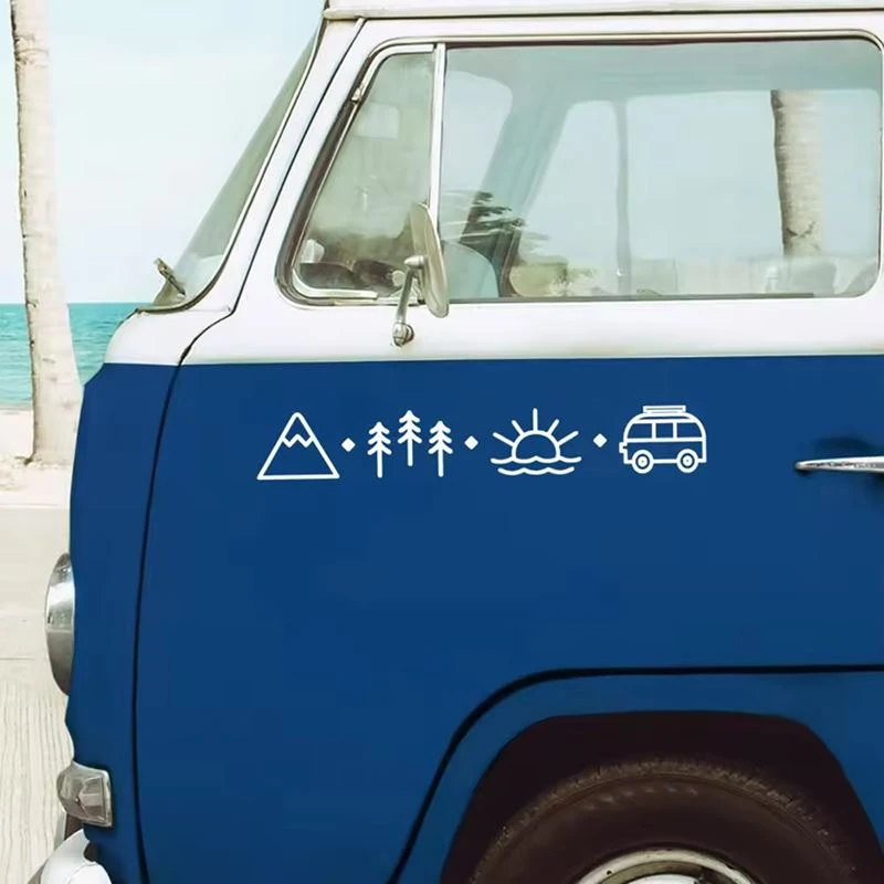 Dekorasi Stiker Berkemah Van