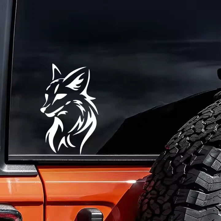 Vinyl stiker mobil lencana rubah tubuh