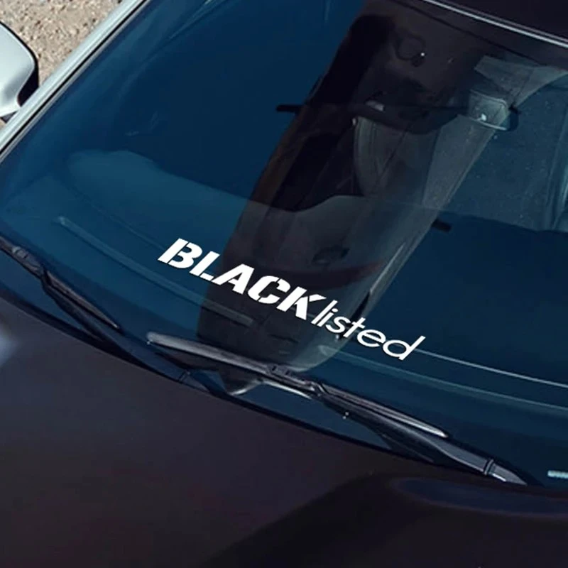 Stiker mobil tahan air vinyl reflektif hitam terdaftar