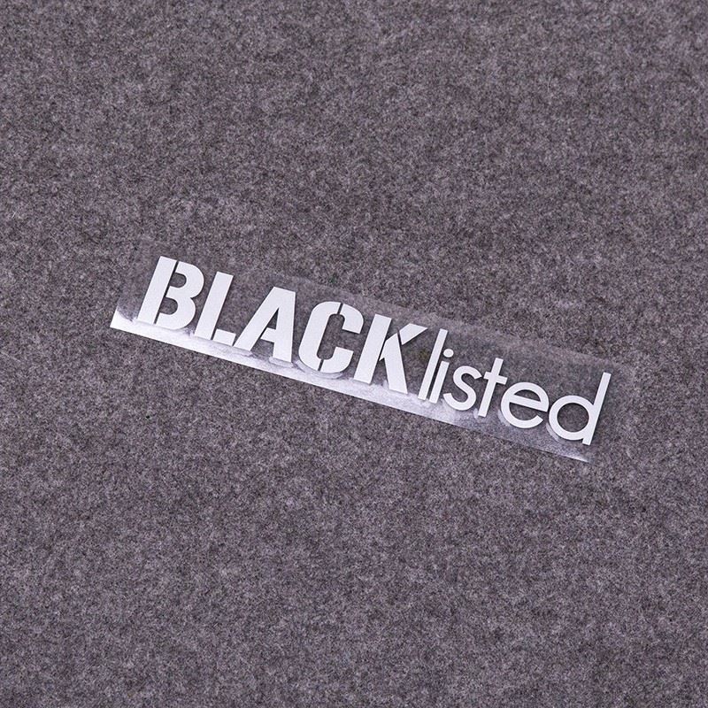 Waterproof Car Sticker Vinyl Reflective Black Listed