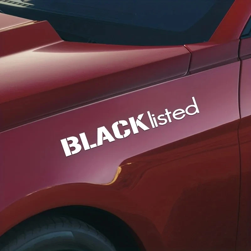 Waterproof Car Sticker Vinyl Reflective Black Listed